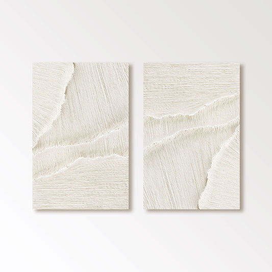 Tableau minimaliste blanc « Harmonious Divide » 
