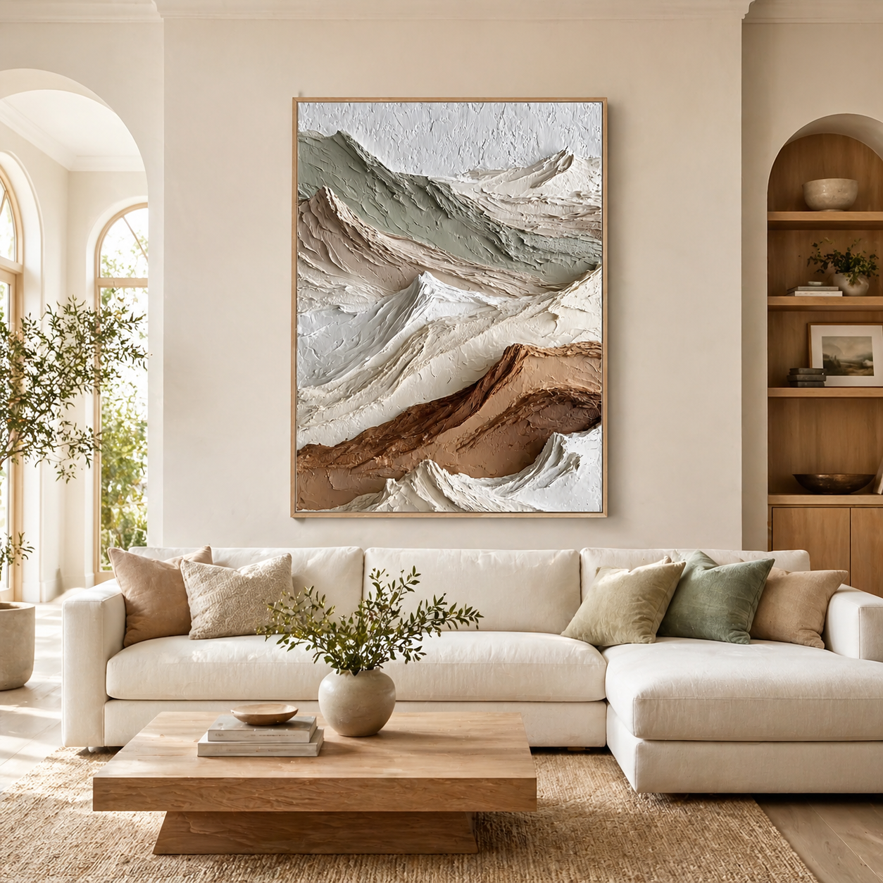 Textured Mountain Wall Art “Drifting Silence”