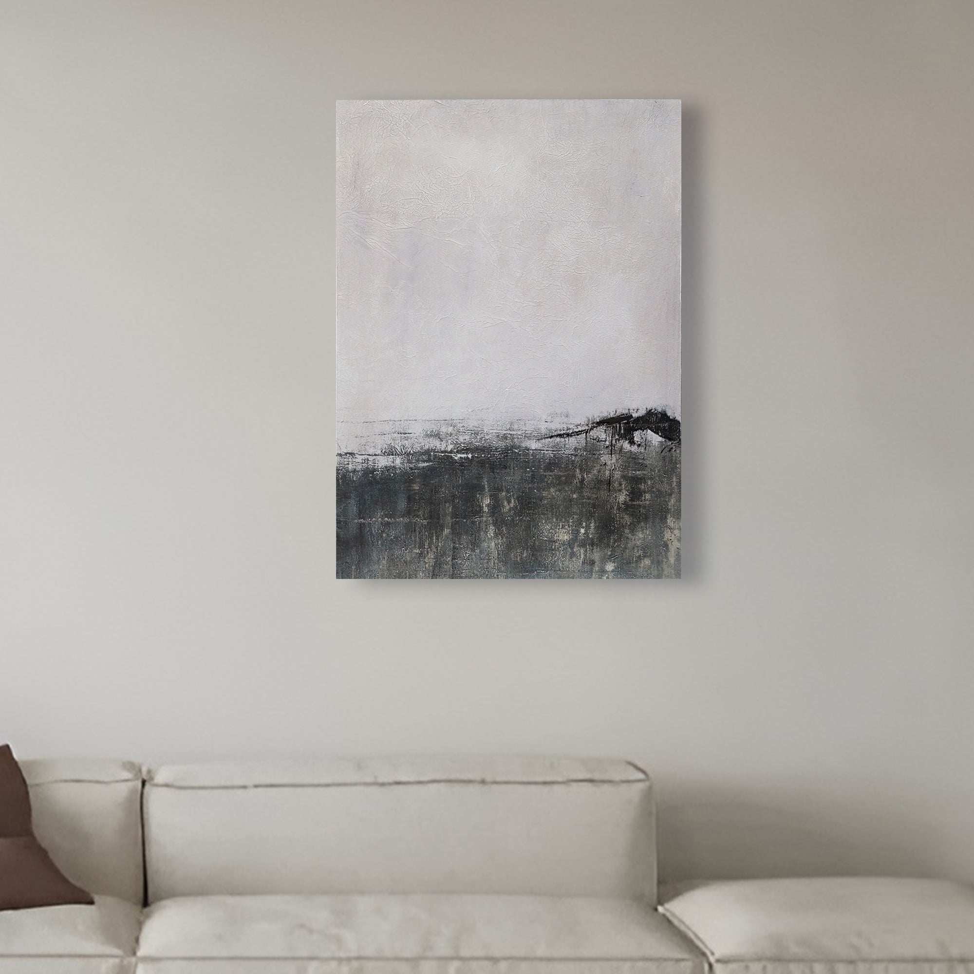 Abstract Black&White Painting "Horizons"