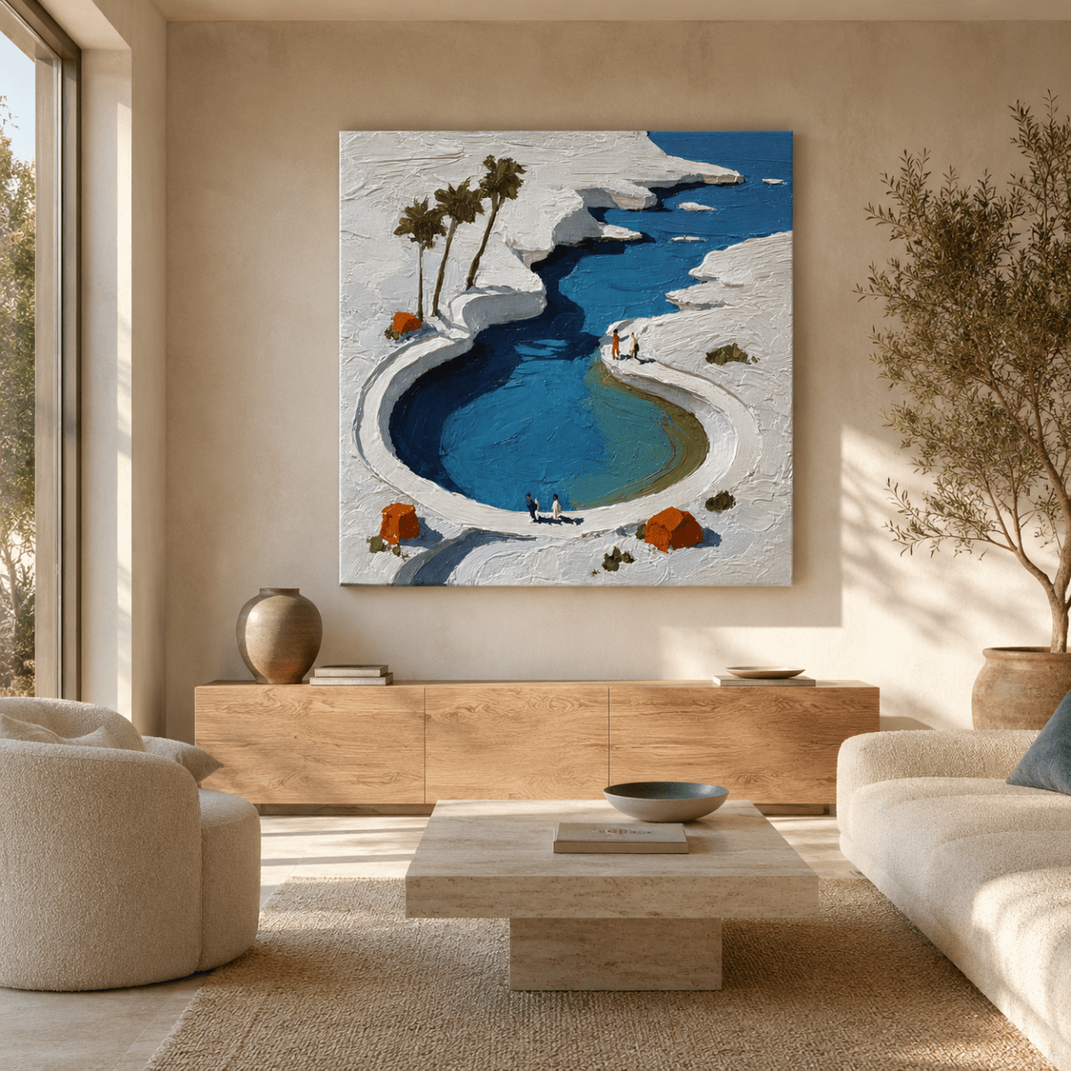 Textured Painting "Cala Blanca" - nukeart