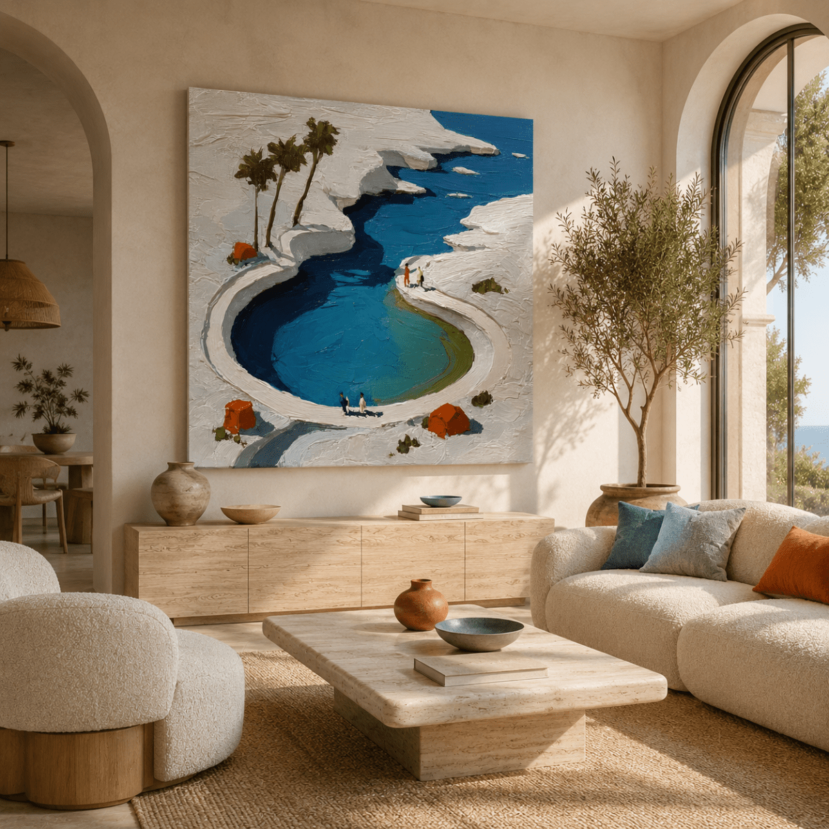 Textured Painting "Cala Blanca" - nukeart
