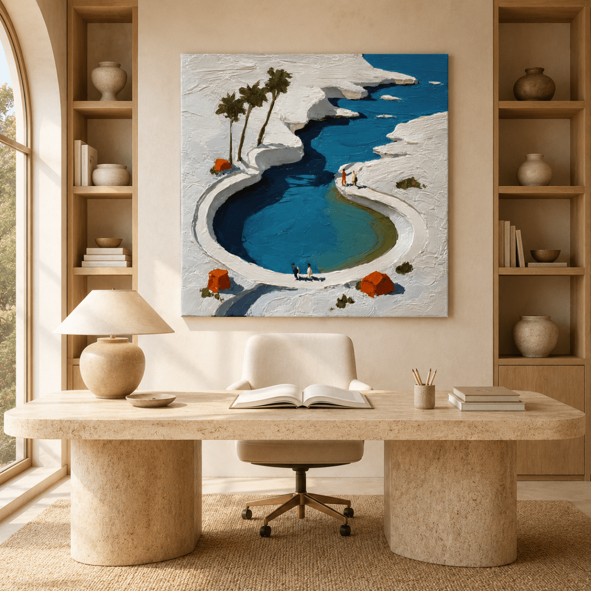 Textured Painting "Cala Blanca" - nukeart