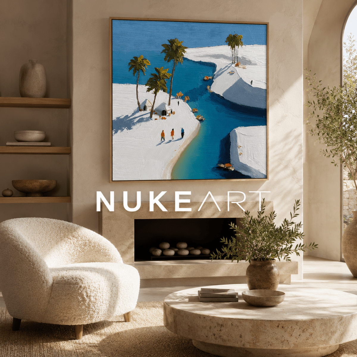 Textured Painting "Bahía de Luz" - nukeart
