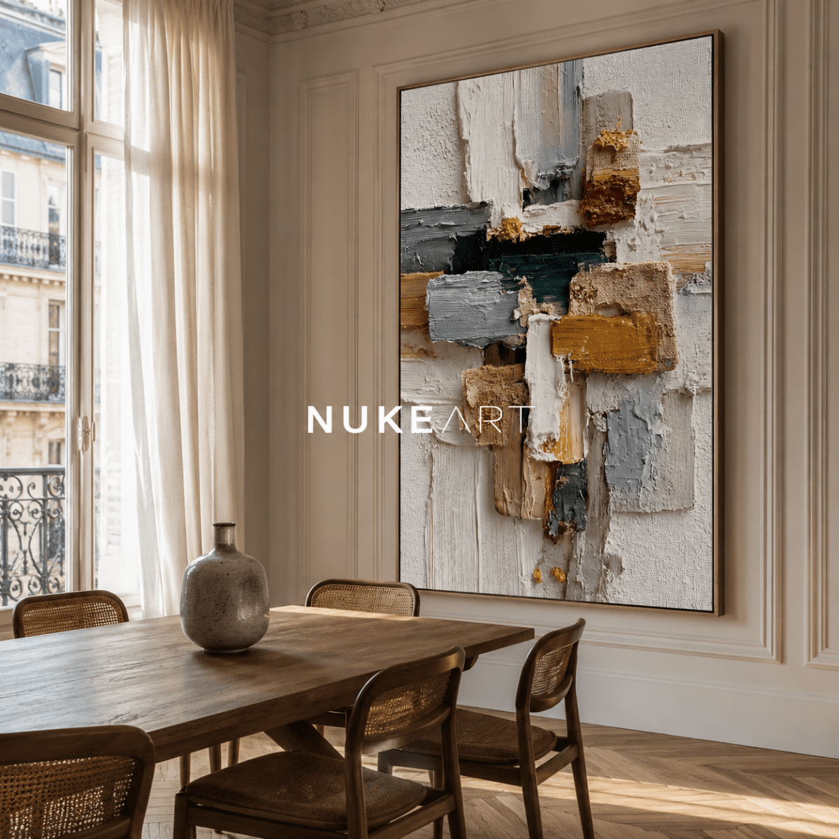 Wabi Sabi Wall Art "Umbral Dorado" - nukeart