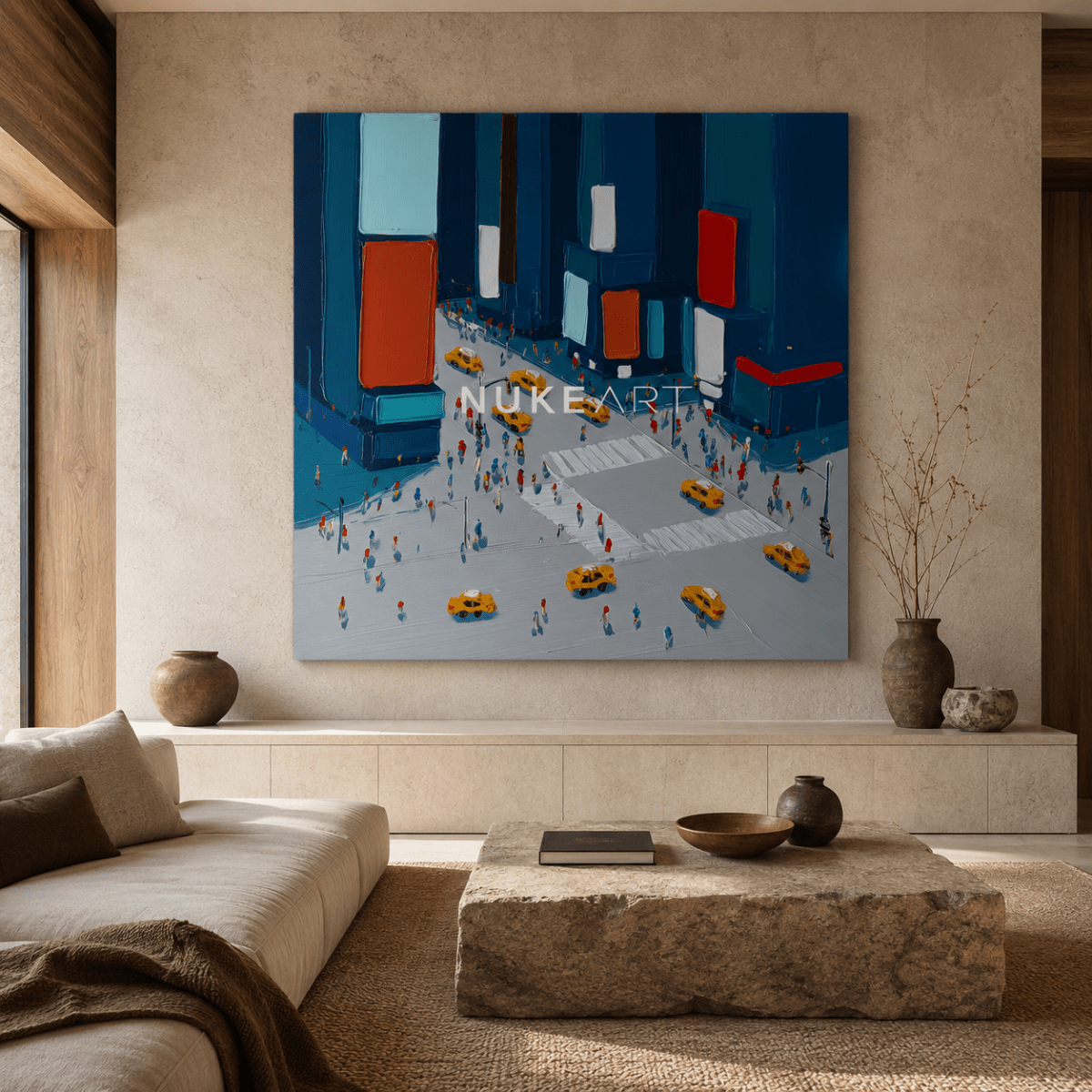 Plaster Painting "Ciudad de Medianoche" - nukeart