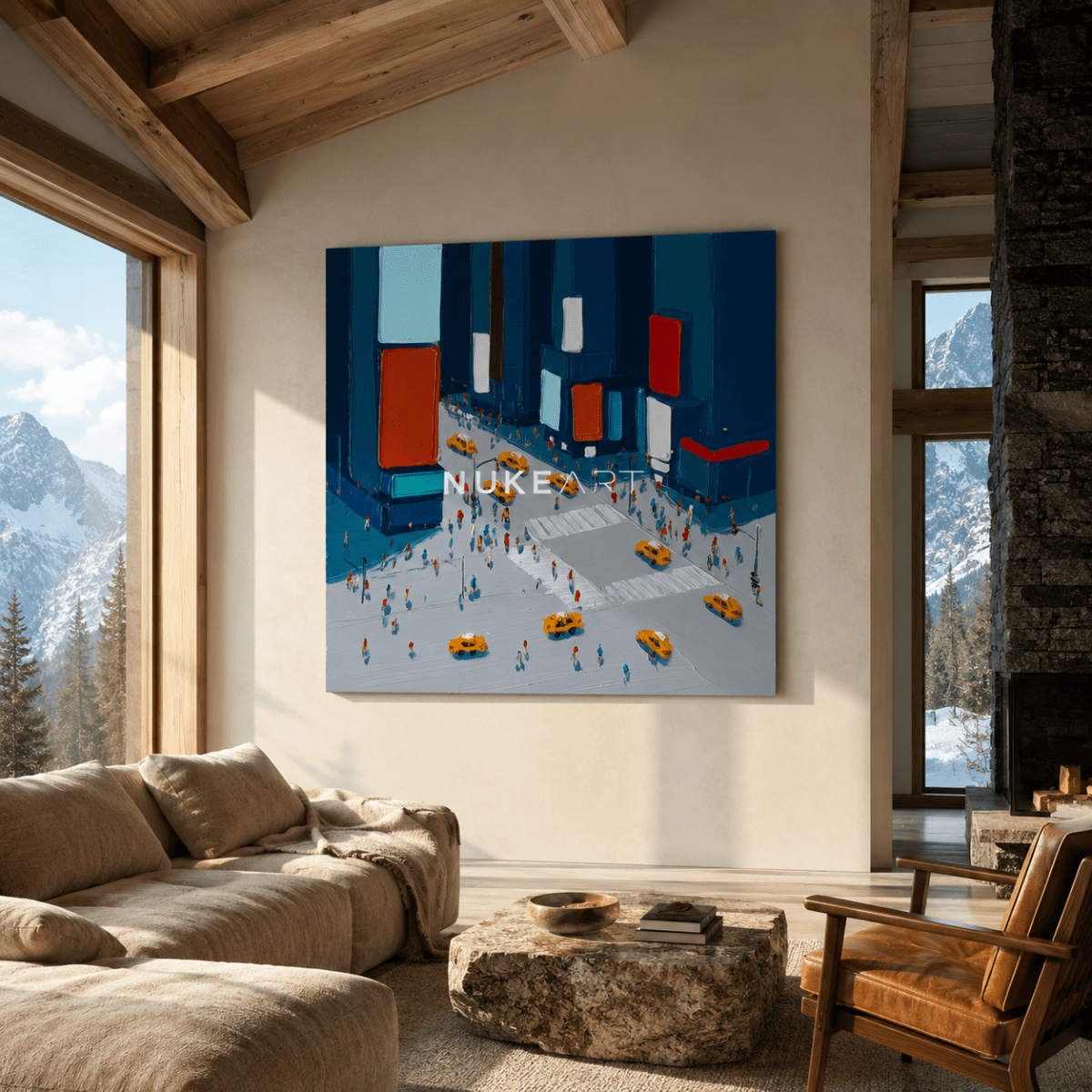 Plaster Painting "Ciudad de Medianoche" - nukeart