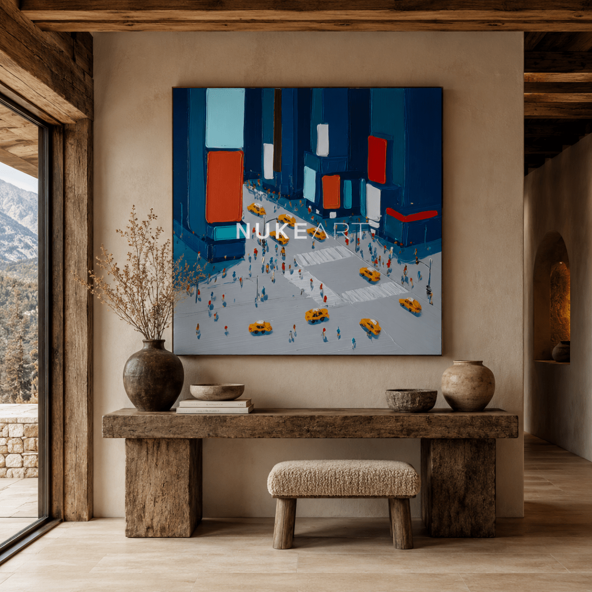 Plaster Painting "Ciudad de Medianoche" - nukeart