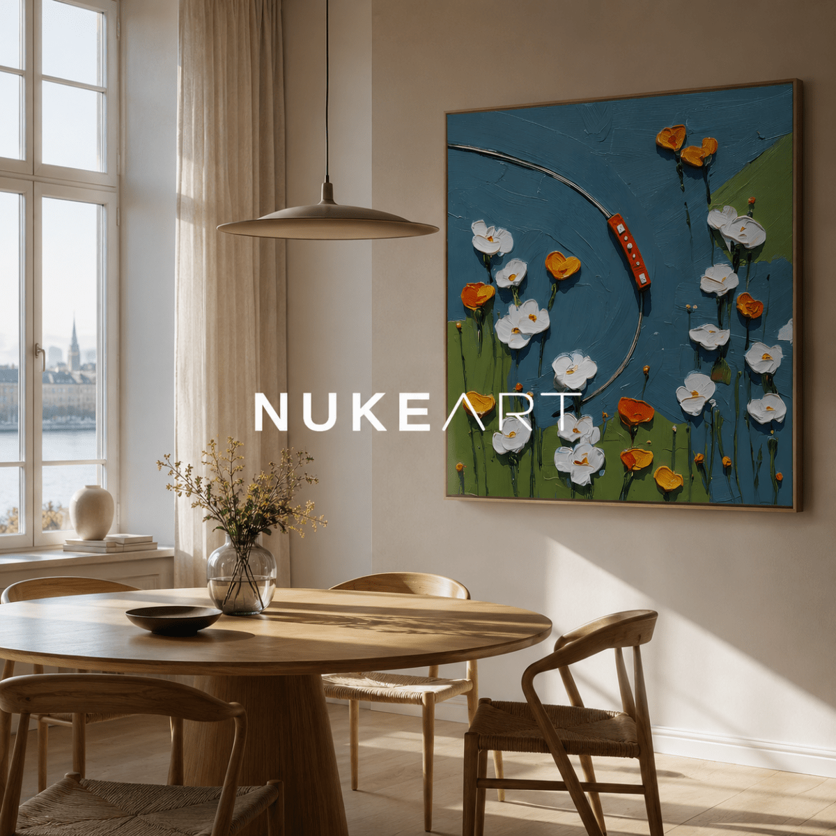 Plaster Painting "Flores del Río" - nukeart