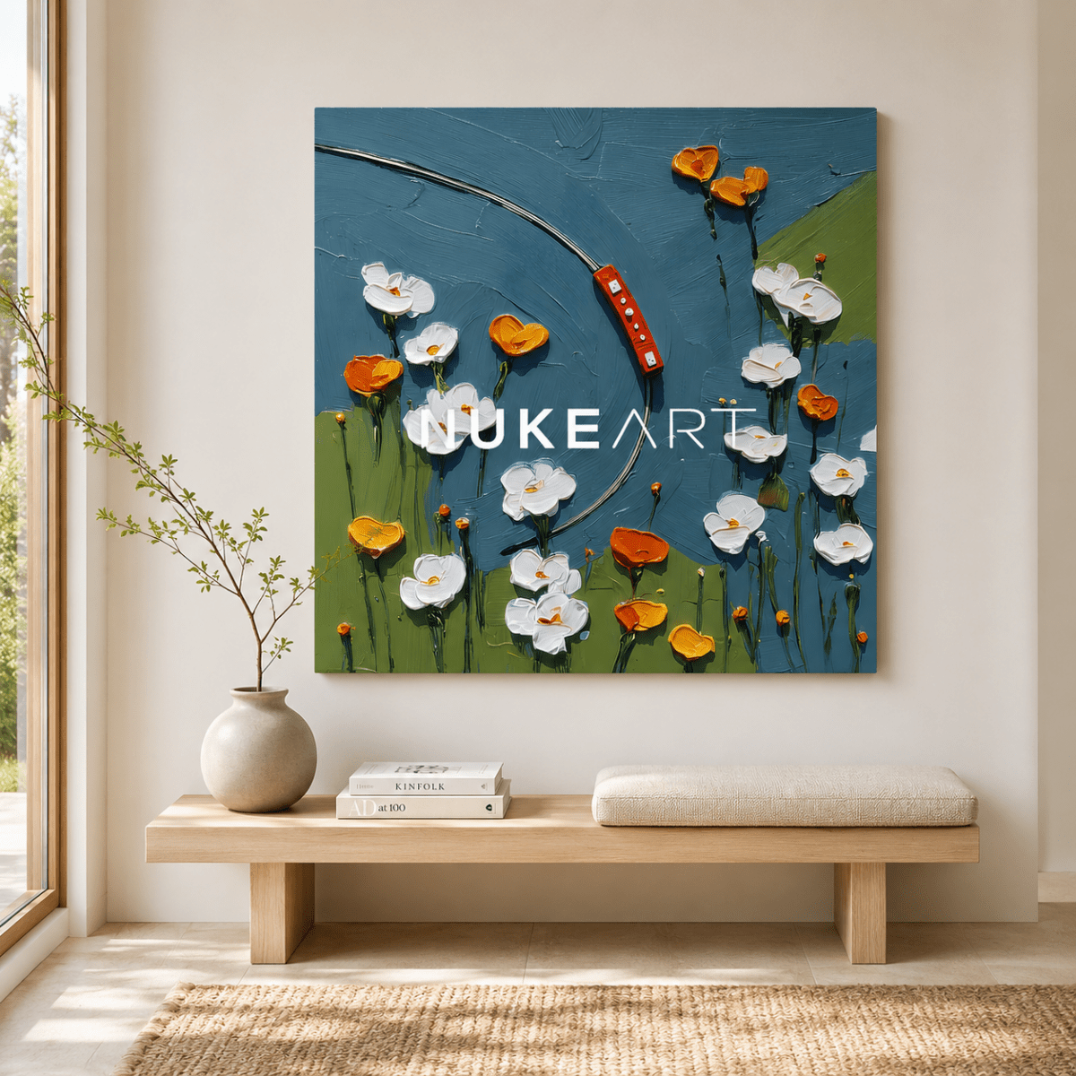 Plaster Painting "Flores del Río" - nukeart