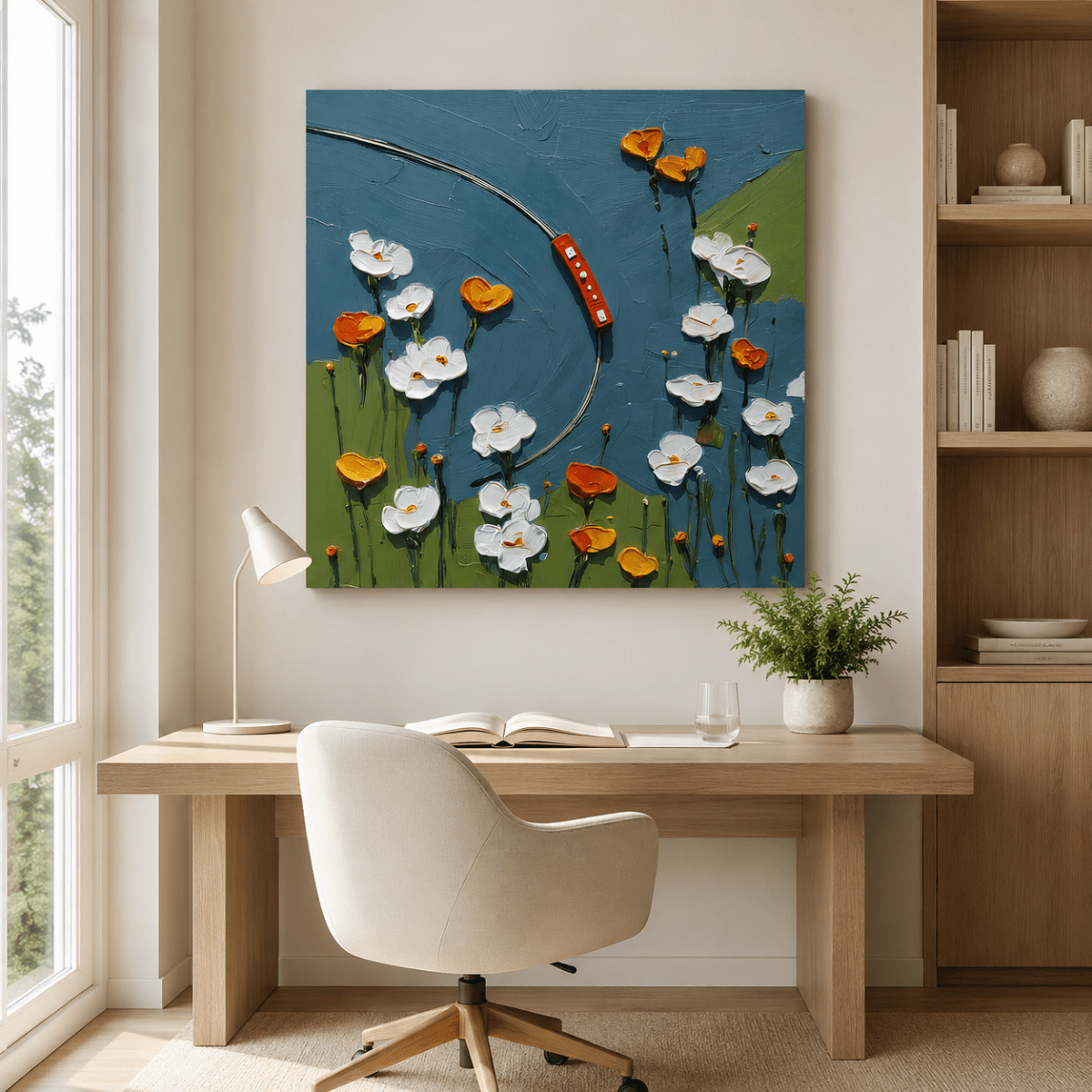Plaster Painting "Flores del Río" - nukeart