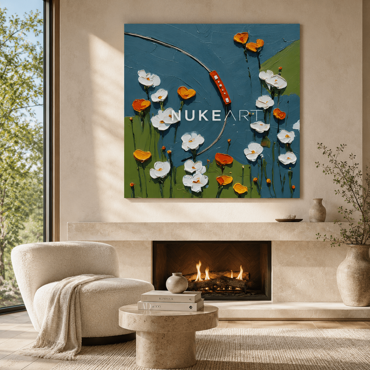 Plaster Painting "Flores del Río" - nukeart
