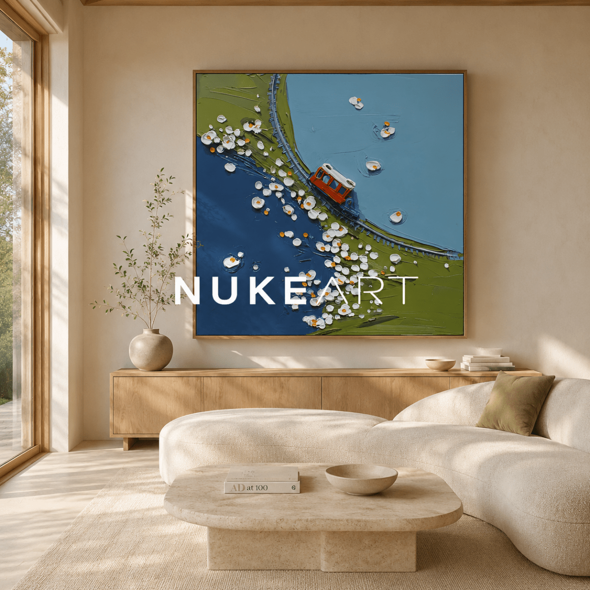 Plaster Painting "Ribera Florecida" - nukeart