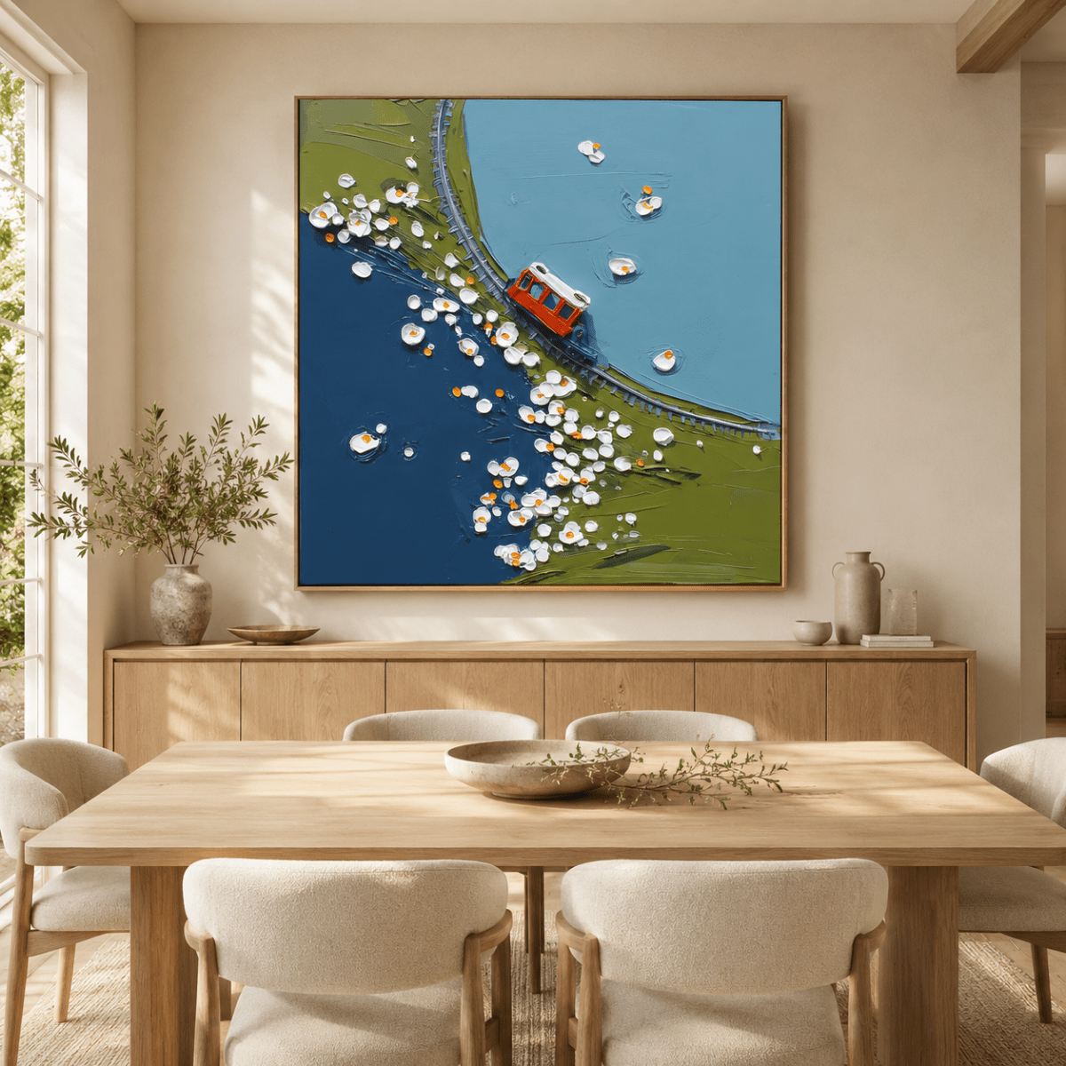 Plaster Painting "Ribera Florecida" - nukeart