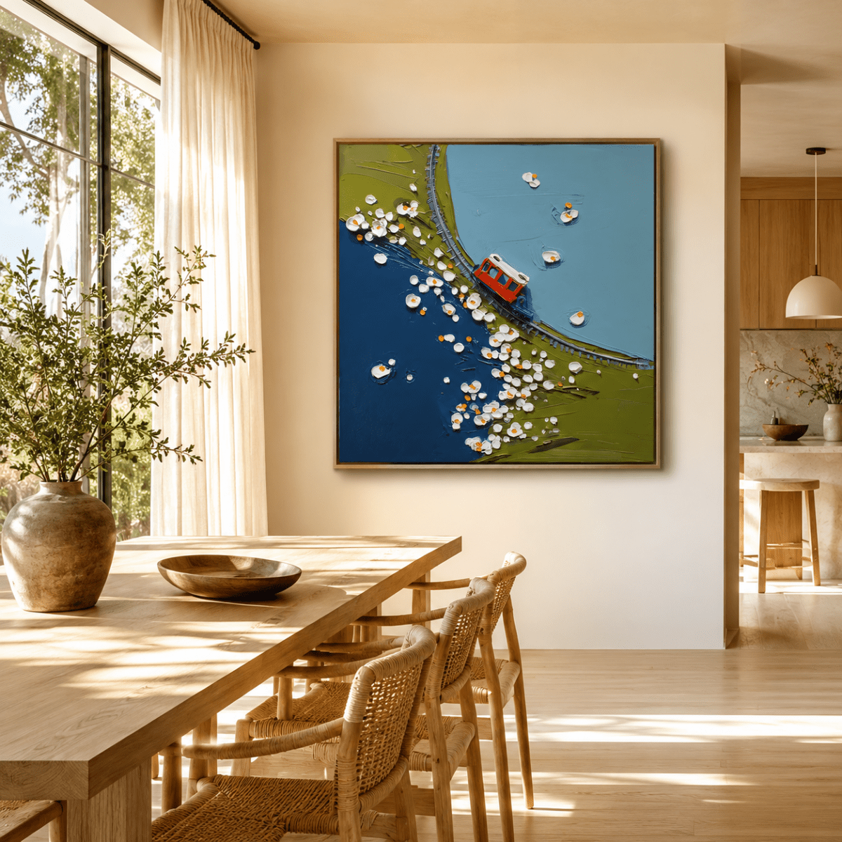 Plaster Painting "Ribera Florecida" - nukeart