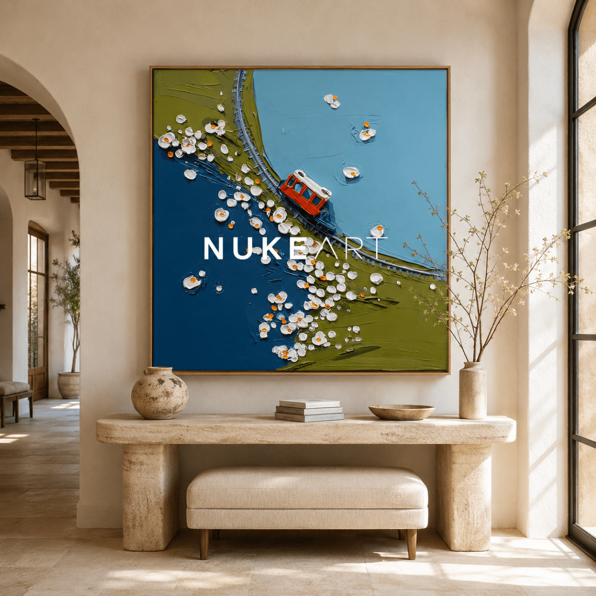 Plaster Painting "Ribera Florecida" - nukeart
