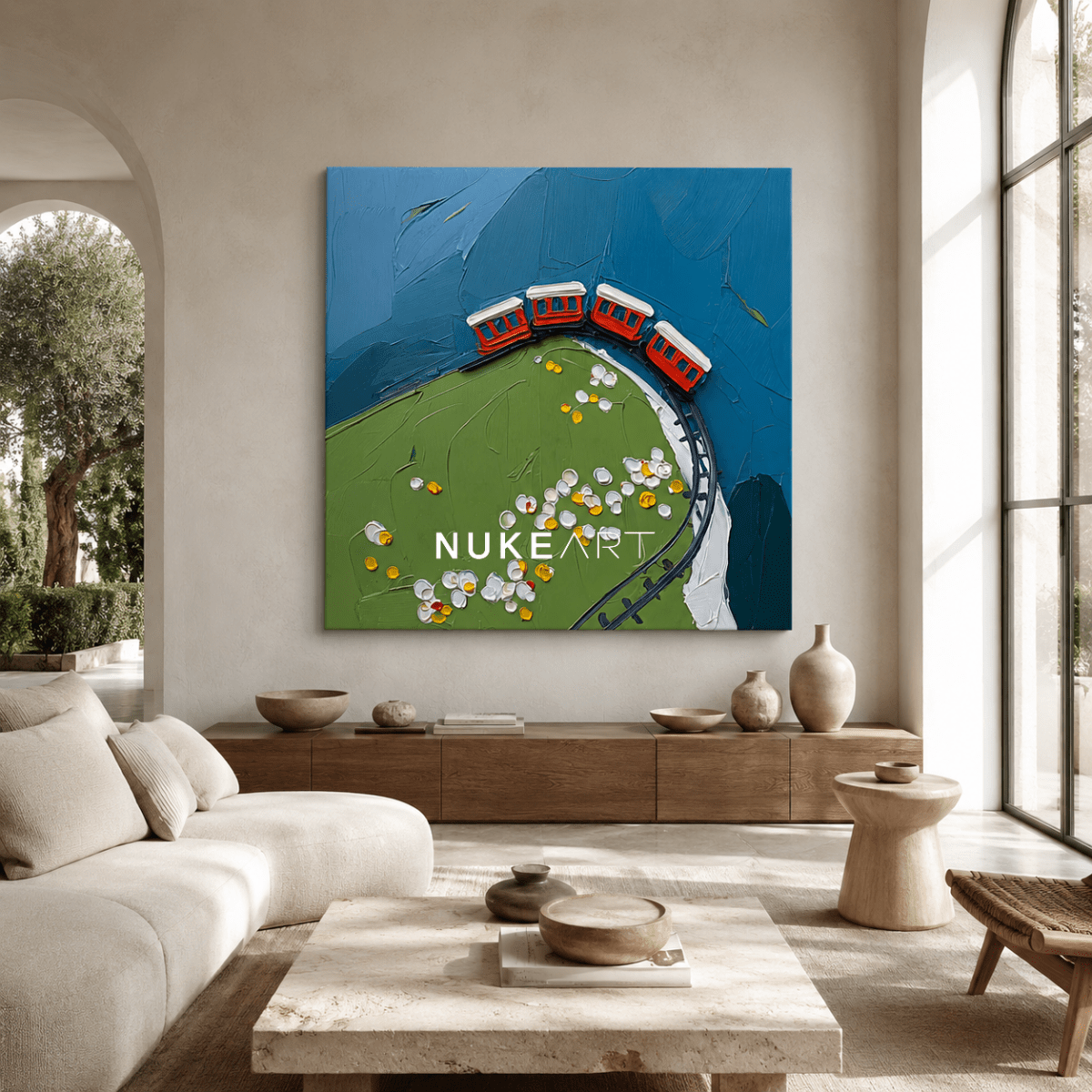 Plaster Painting "Rieles en Flor" - nukeart