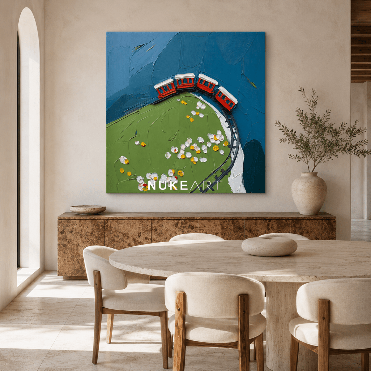 Plaster Painting "Rieles en Flor" - nukeart