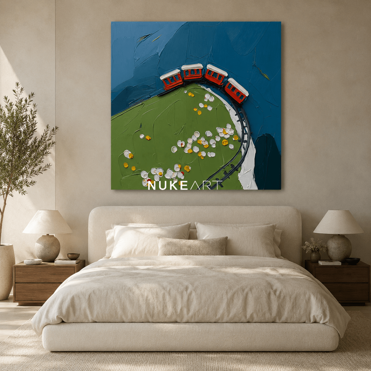 Plaster Painting "Rieles en Flor" - nukeart