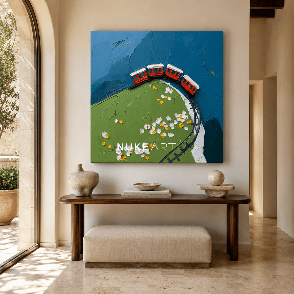 Plaster Painting "Rieles en Flor" - nukeart