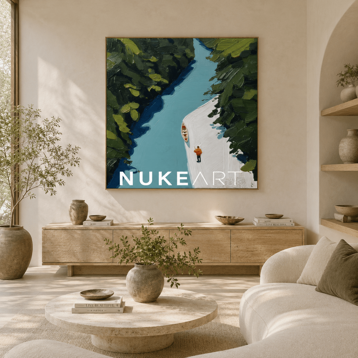 Plaster Painting "Ribera Oculta" - nukeart