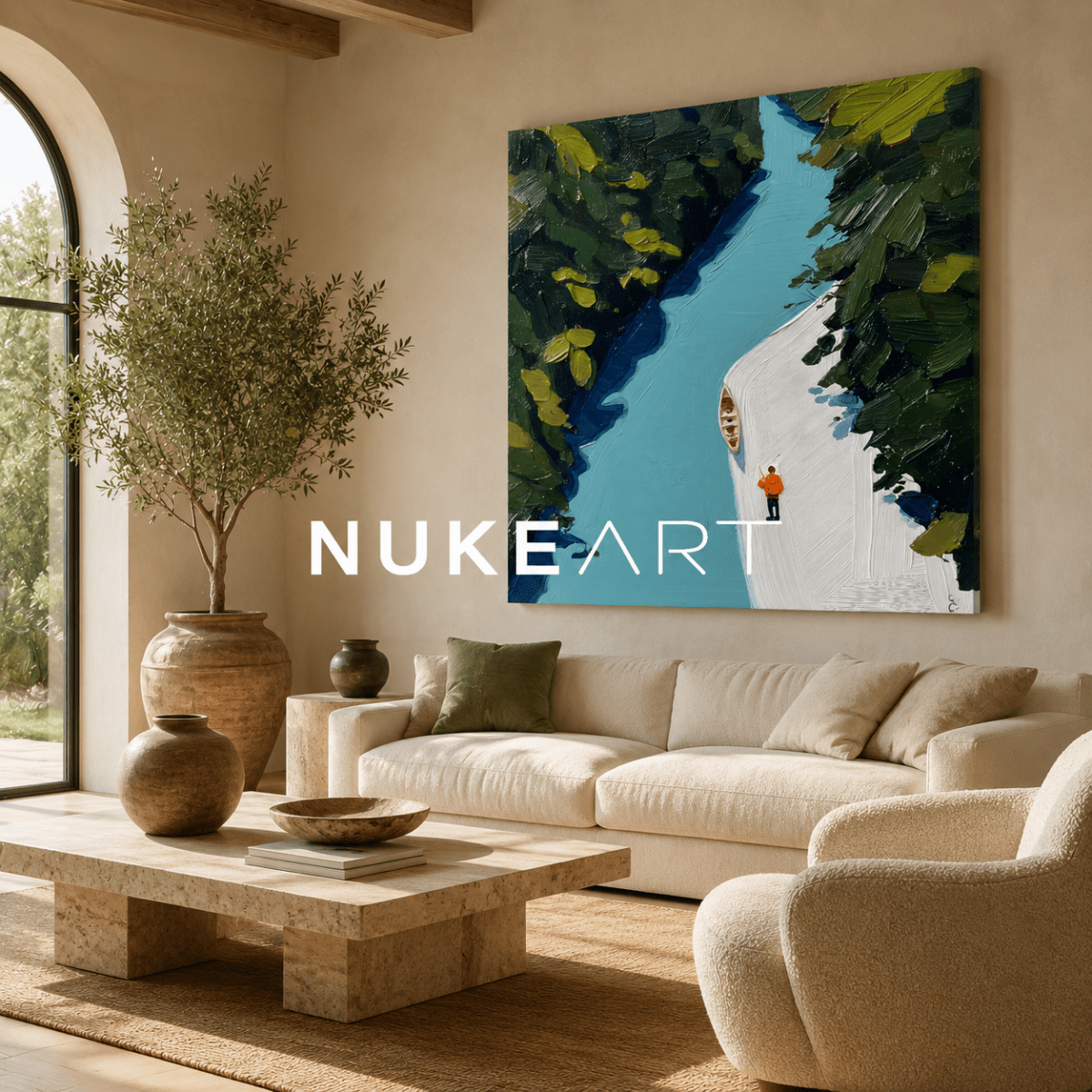 Plaster Painting "Ribera Oculta" - nukeart