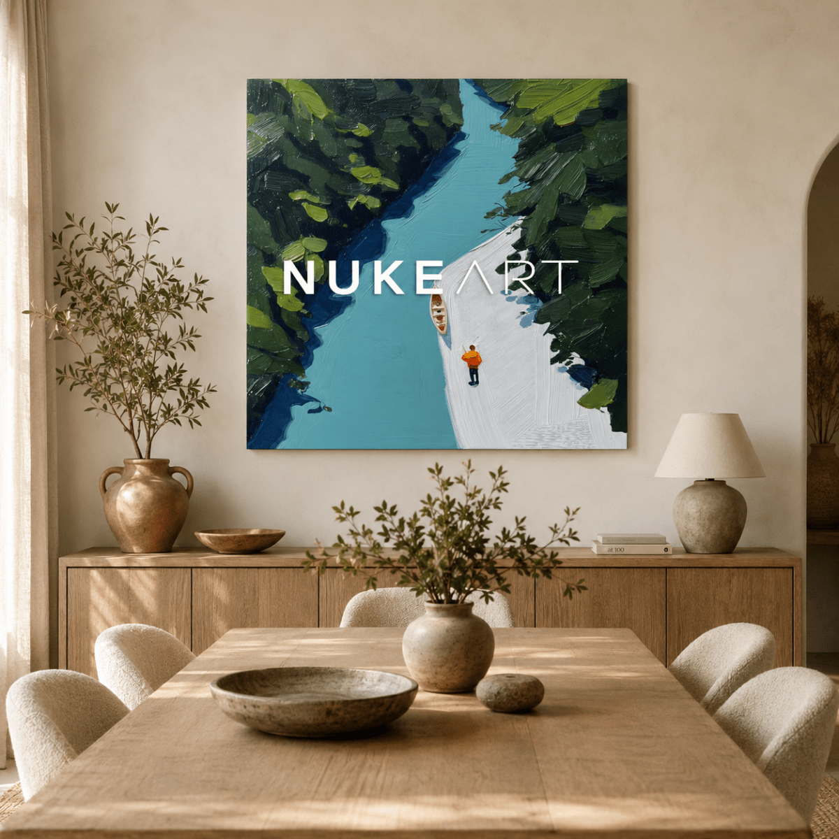 Plaster Painting "Ribera Oculta" - nukeart