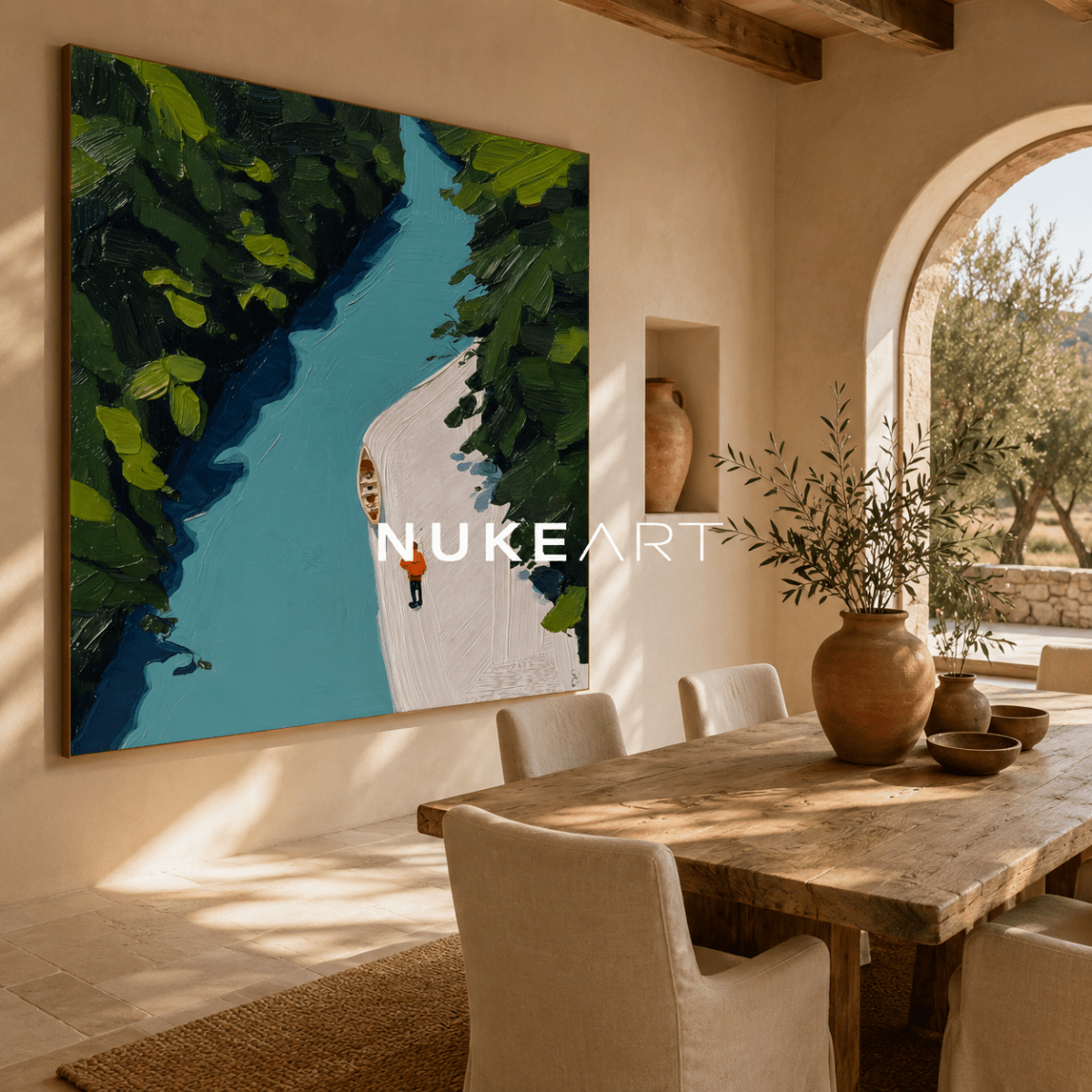 Plaster Painting "Ribera Oculta" - nukeart
