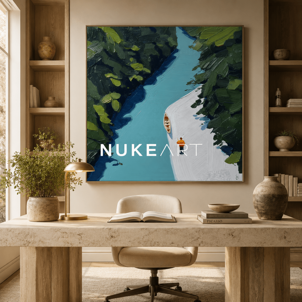 Plaster Painting "Ribera Oculta" - nukeart