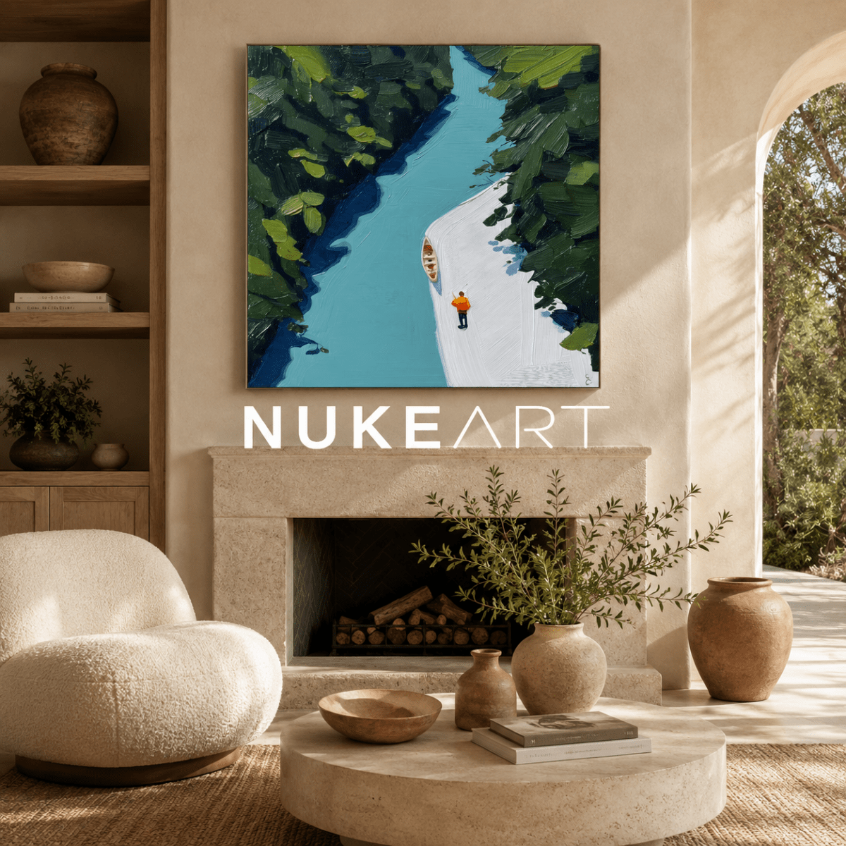 Plaster Painting "Ribera Oculta" - nukeart