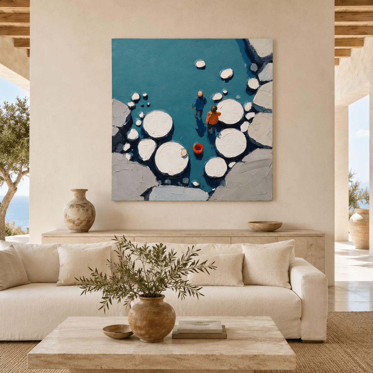 Plaster Painting "Piedras del Agua" - nukeart