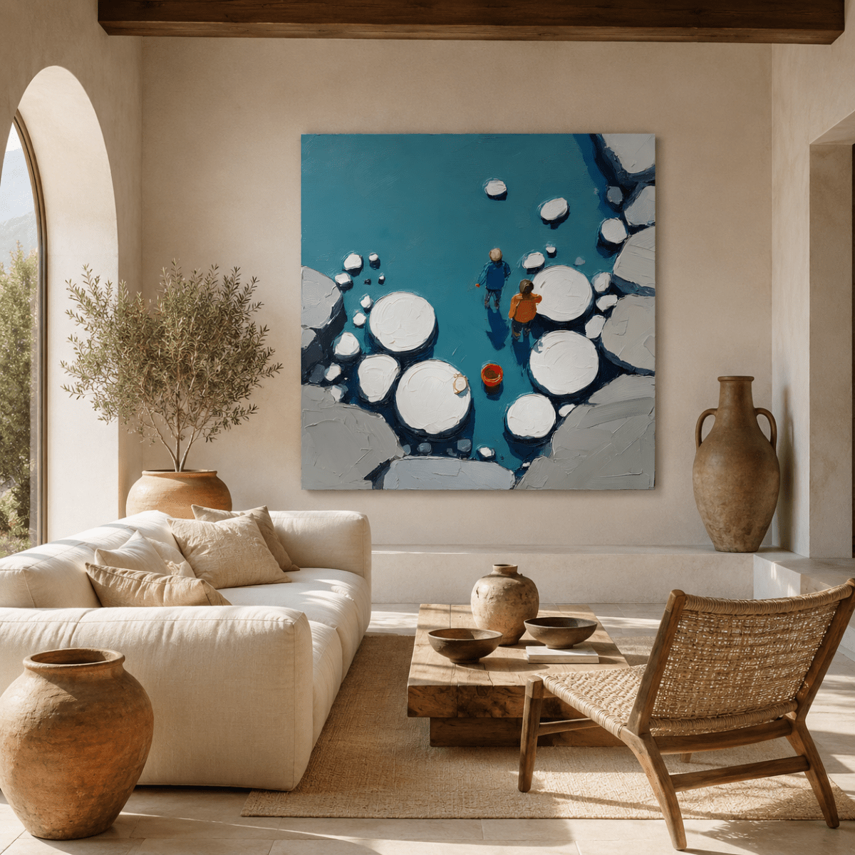 Plaster Painting "Piedras del Agua" - nukeart