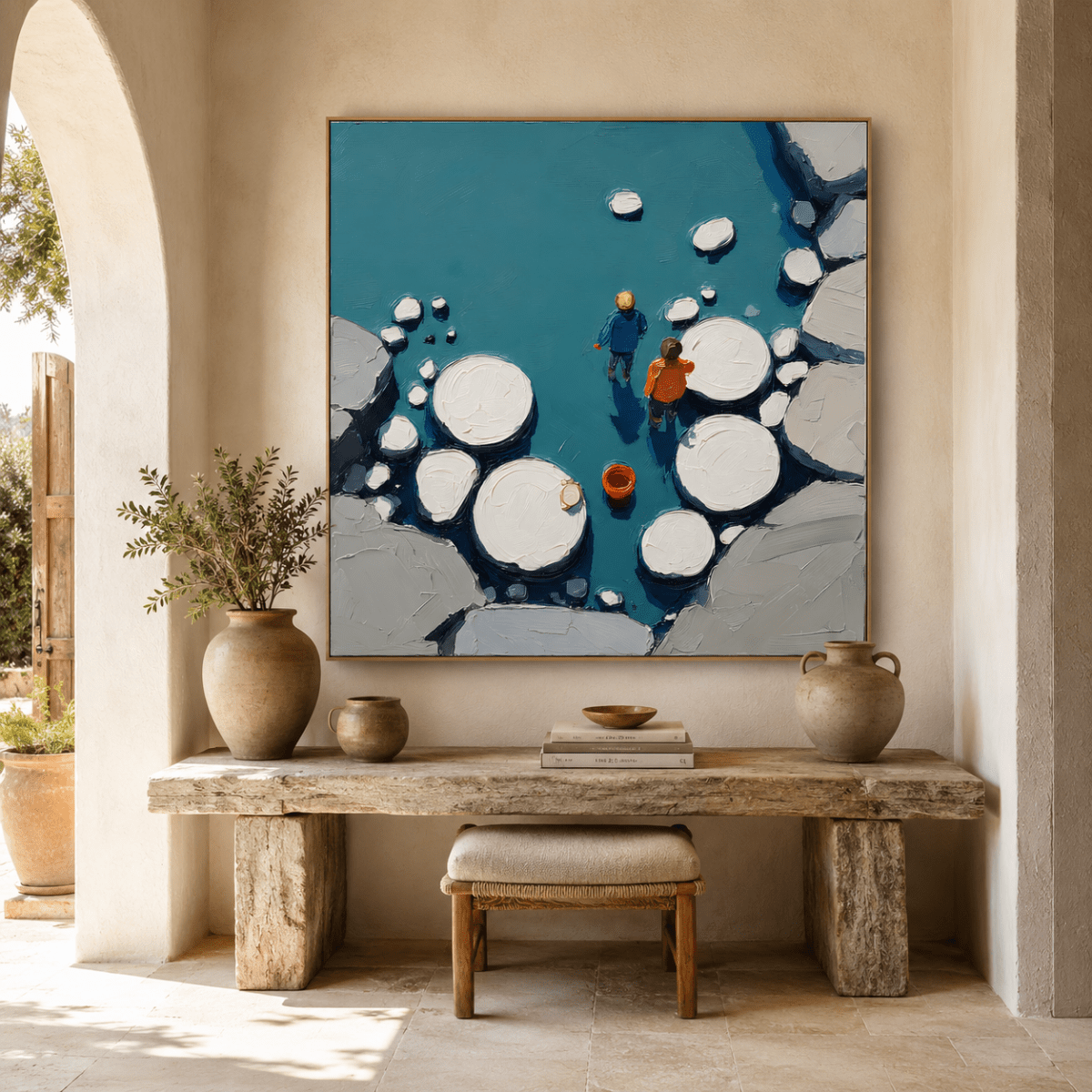 Plaster Painting "Piedras del Agua" - nukeart