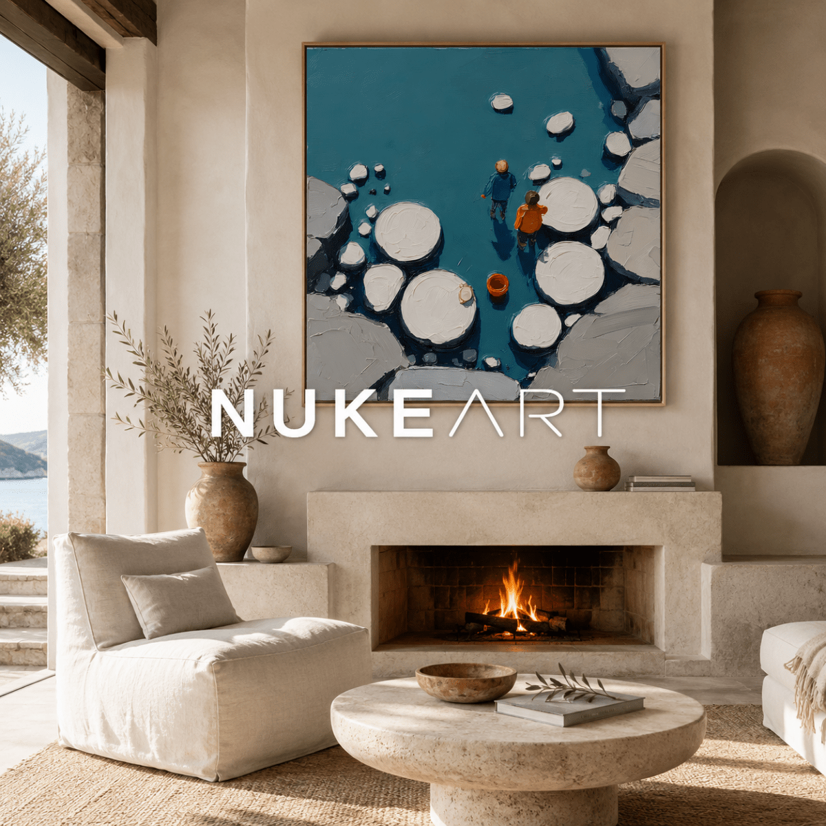 Plaster Painting "Piedras del Agua" - nukeart