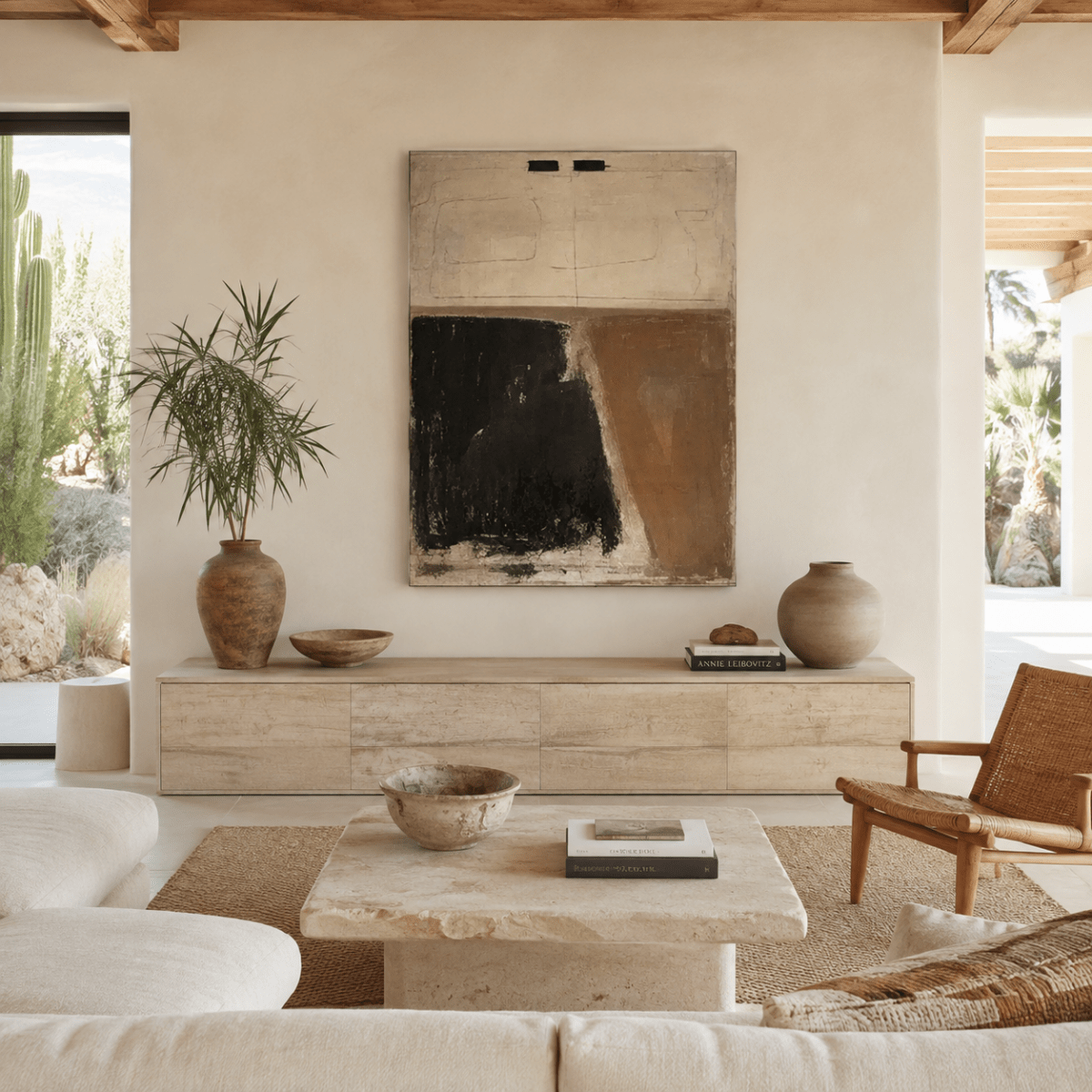 Wabi Sabi Painting "Earthbound Silence" - nukeart