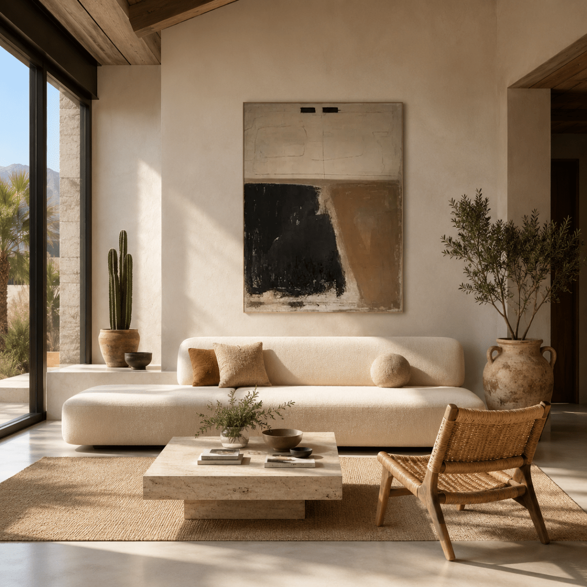 Wabi Sabi Painting "Earthbound Silence" - nukeart