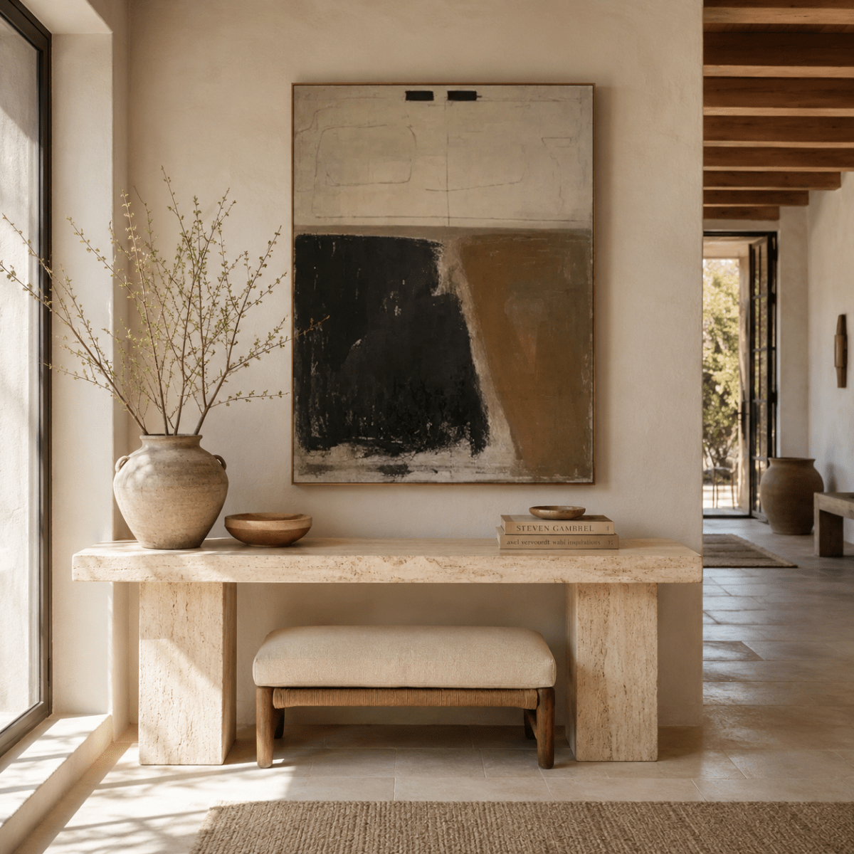 Wabi Sabi Painting "Earthbound Silence" - nukeart