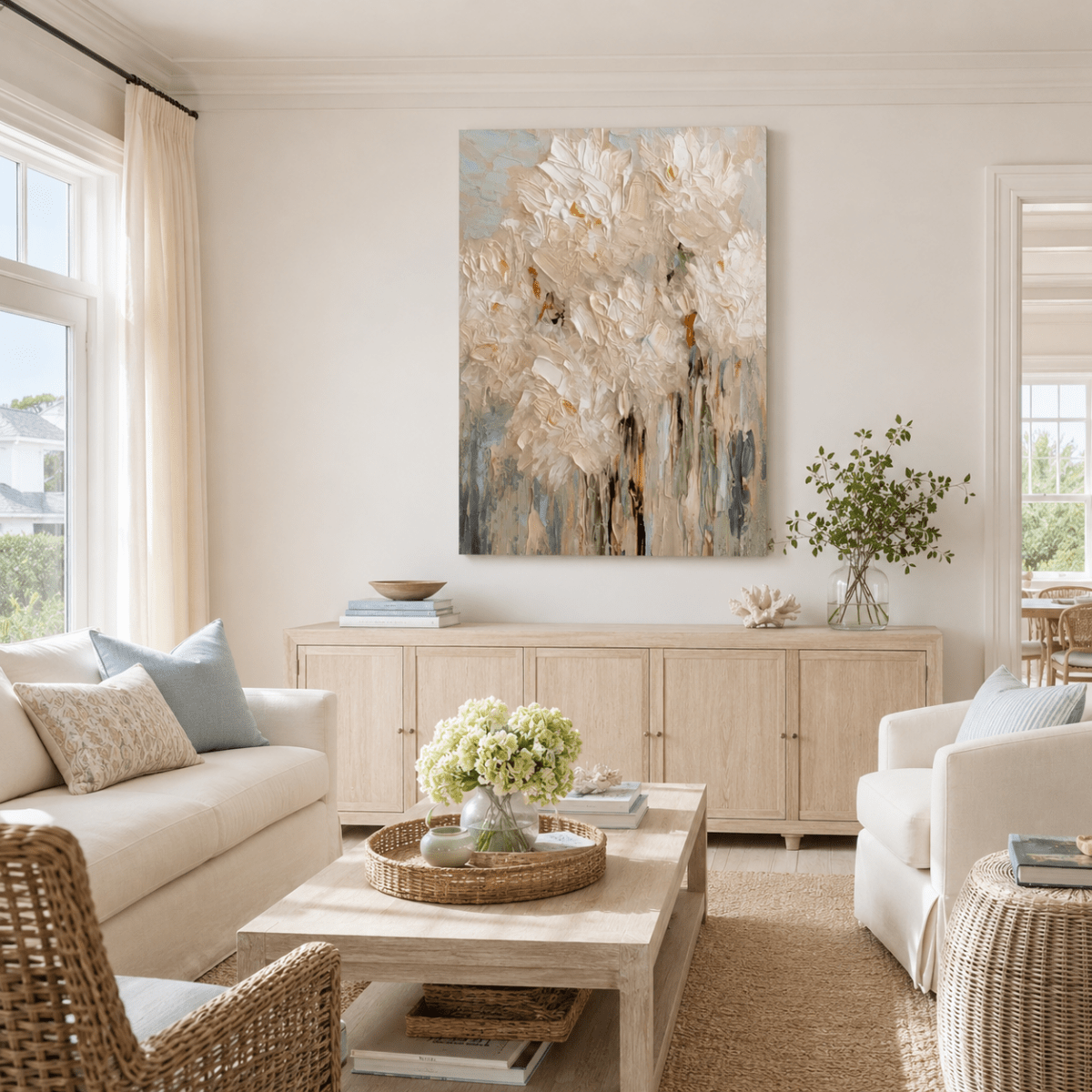 Plaster Painting "Jardín de Marfil" - nukeart