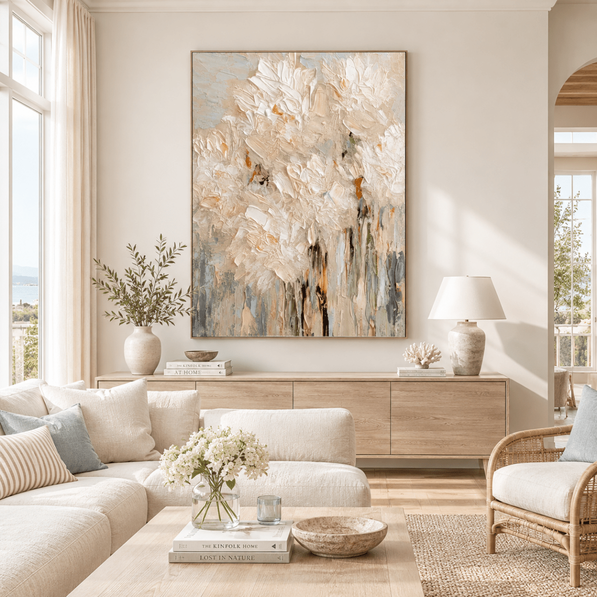 Plaster Painting "Jardín de Marfil" - nukeart