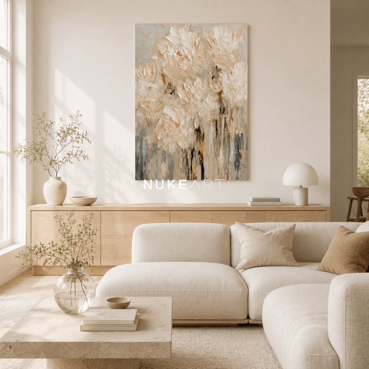 Plaster Painting "Jardín de Marfil" - nukeart