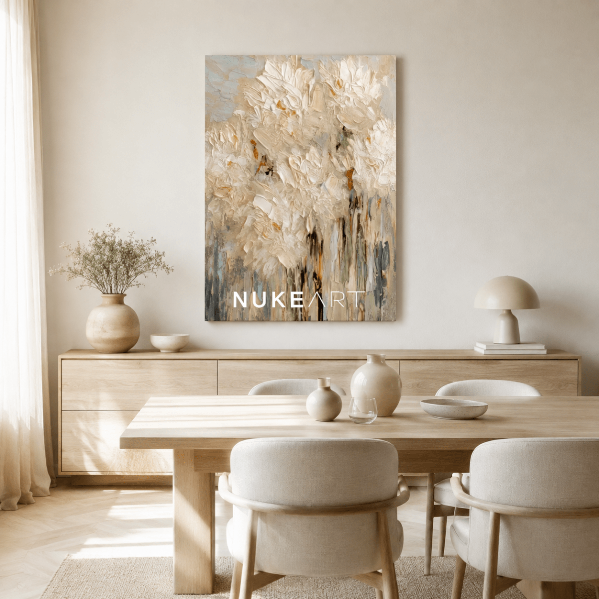 Plaster Painting "Jardín de Marfil" - nukeart