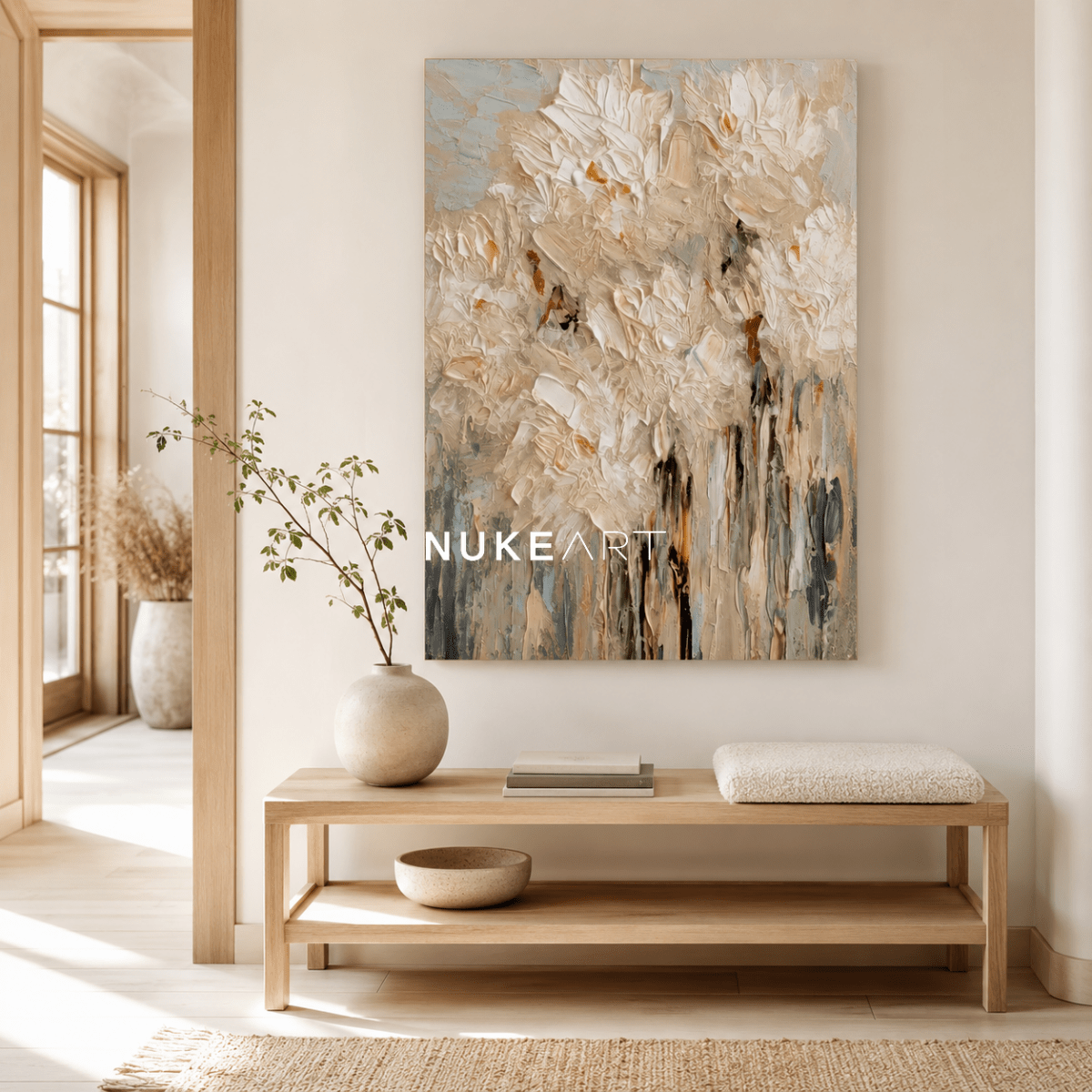 Plaster Painting "Jardín de Marfil" - nukeart