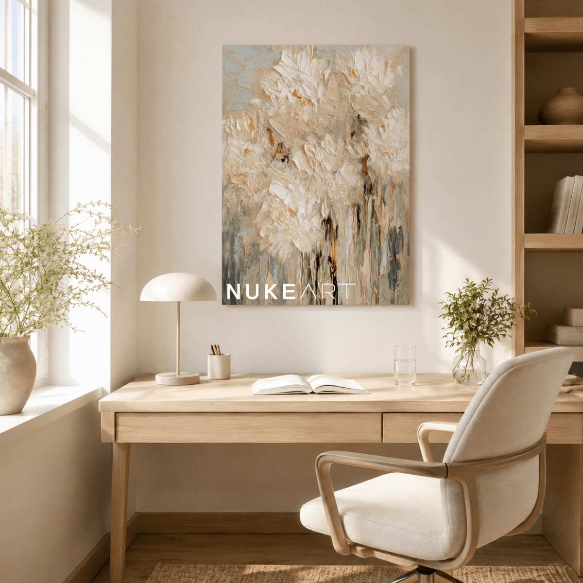 Plaster Painting "Jardín de Marfil" - nukeart