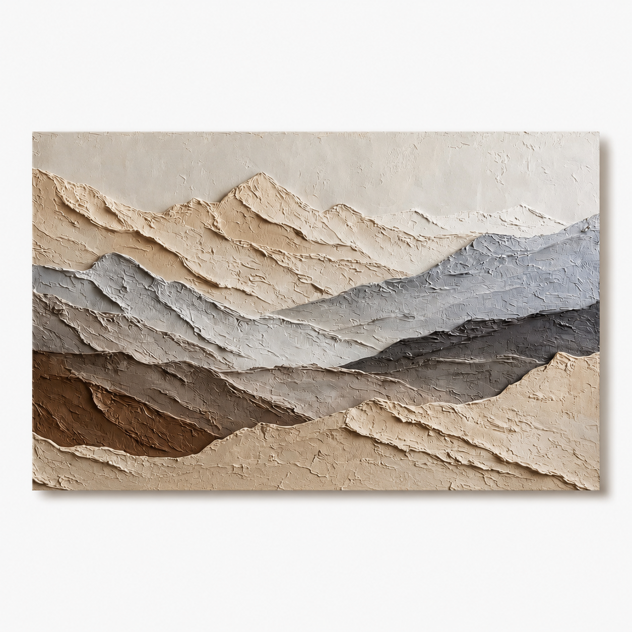 Plaster Abstract Wall Art “Whispered Relief”