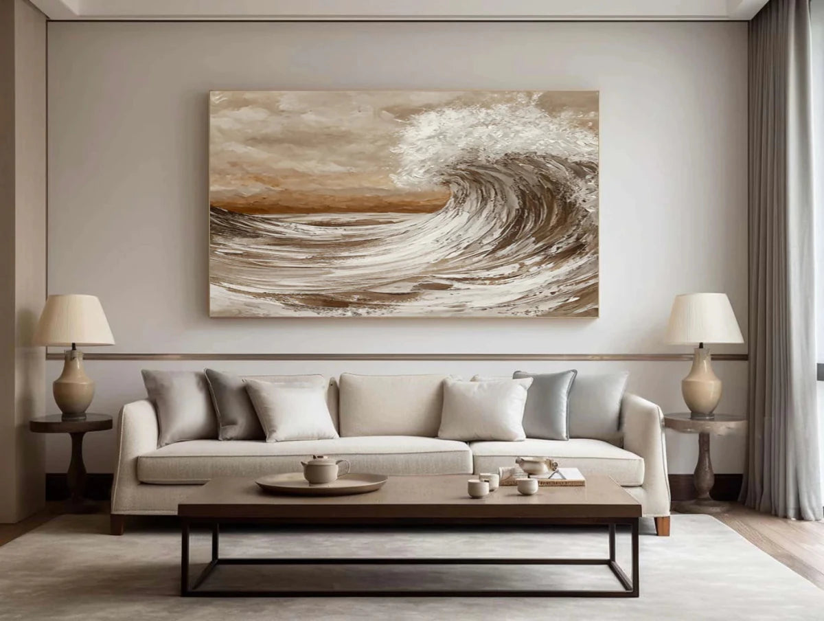 Wabi Sabi Painting "Onda Dorata" - nukeart