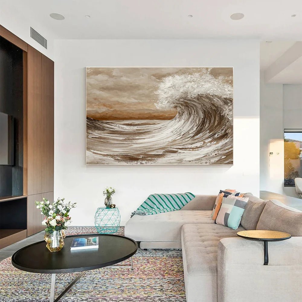 Wabi Sabi Painting "Onda Dorata" - nukeart