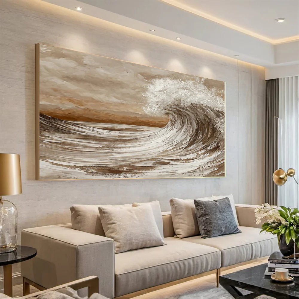 Wabi Sabi Painting "Onda Dorata" - nukeart