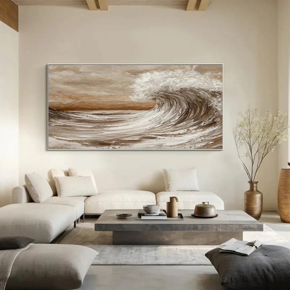 Wabi Sabi Painting "Onda Dorata" - nukeart