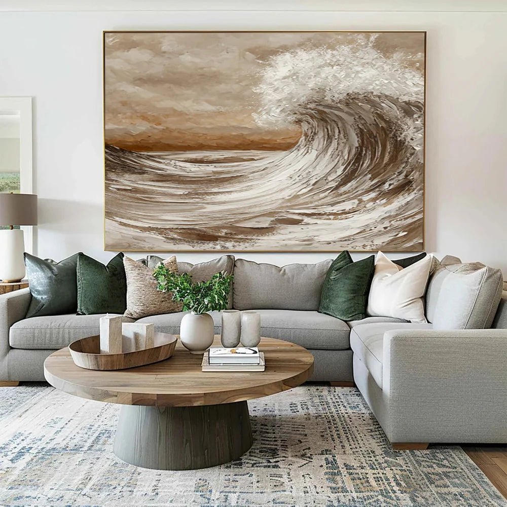 Wabi Sabi Painting "Onda Dorata" - nukeart