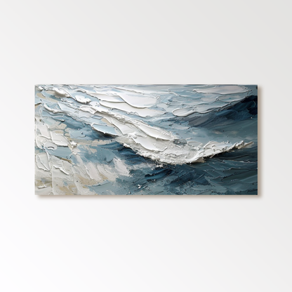 3D Textured Art On Canvas "Ocean's Whisper"