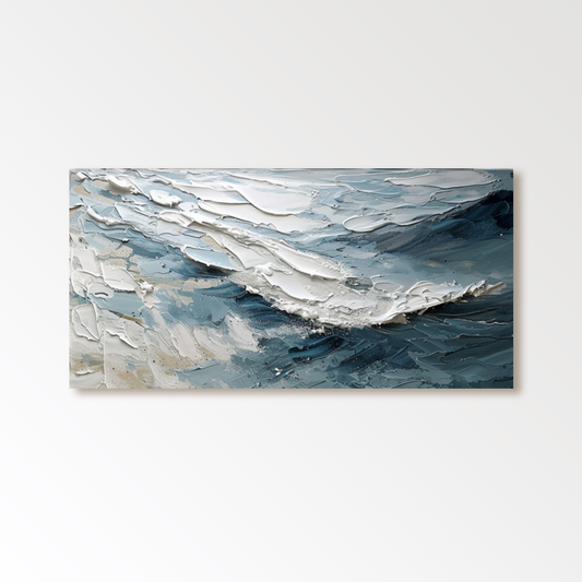 Art texturé 3D sur toile « Ocean’s Whisper » 